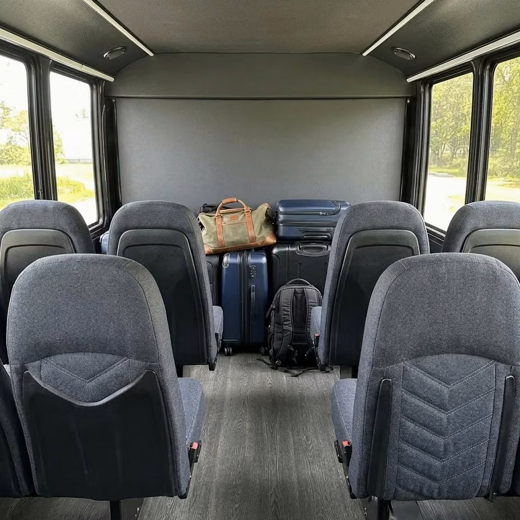 lagrange 25 passenger minibus luggage area