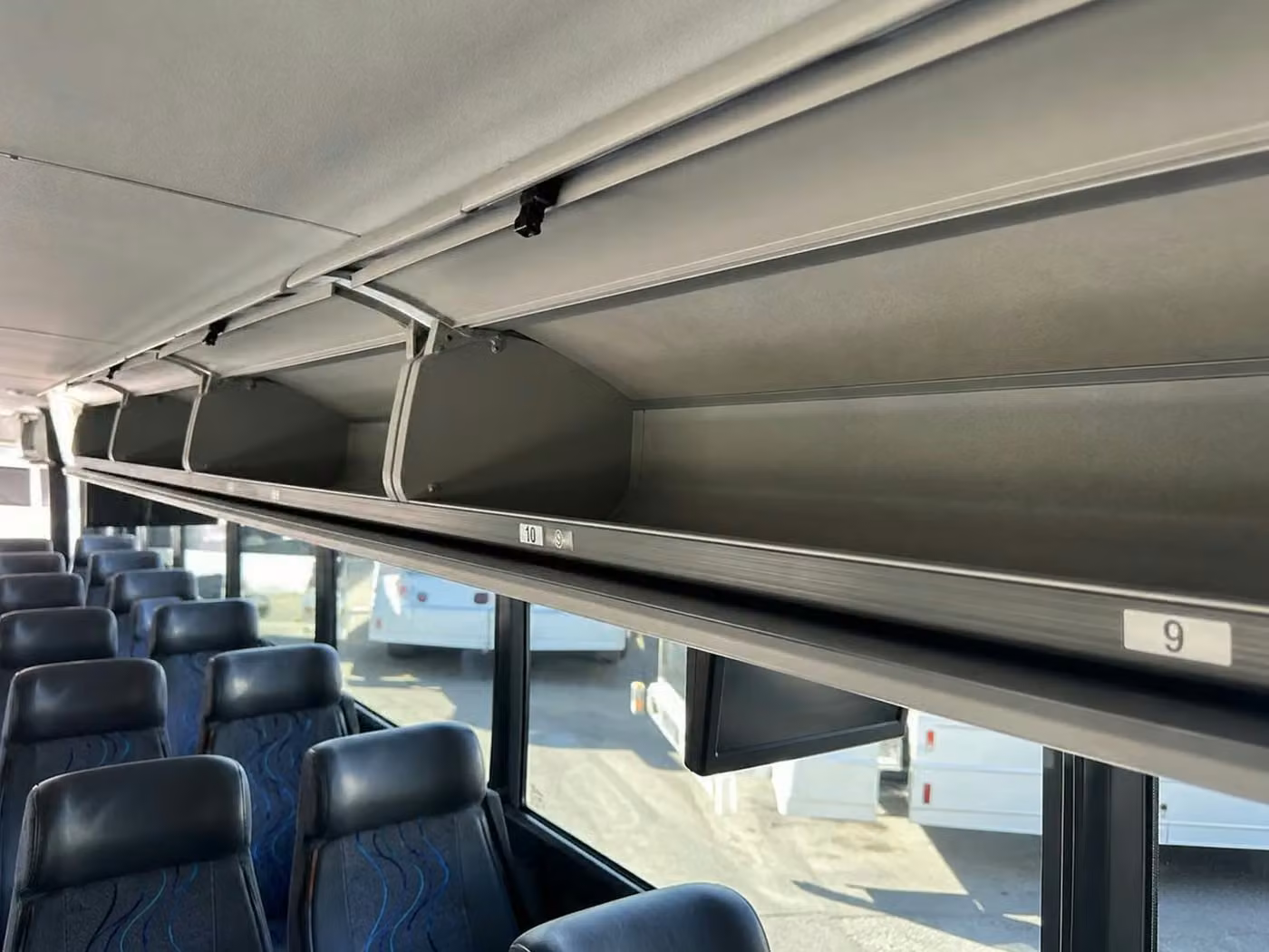 lagrange 28 passenger minibus overhead storage