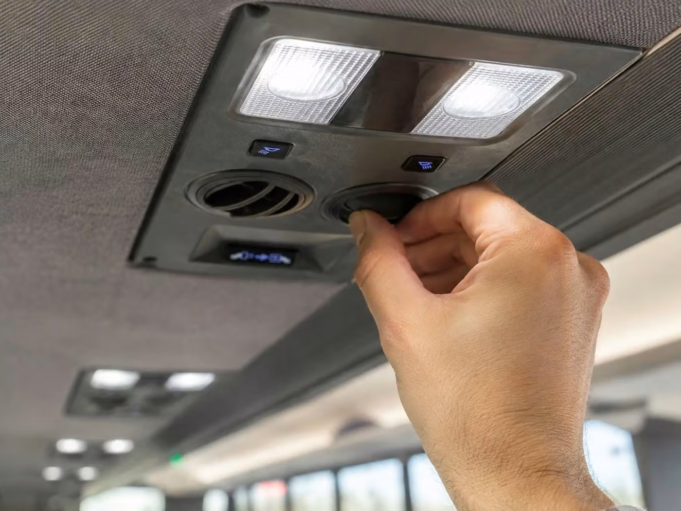 lagrange 56 passenger charter bus air conditioning