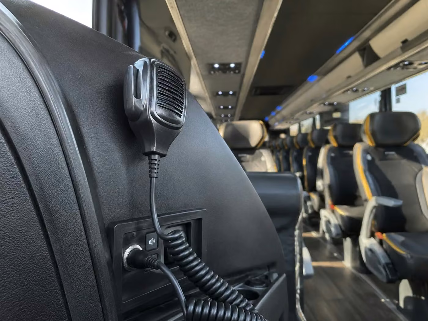 lagrange 56 passenger charter bus pa system