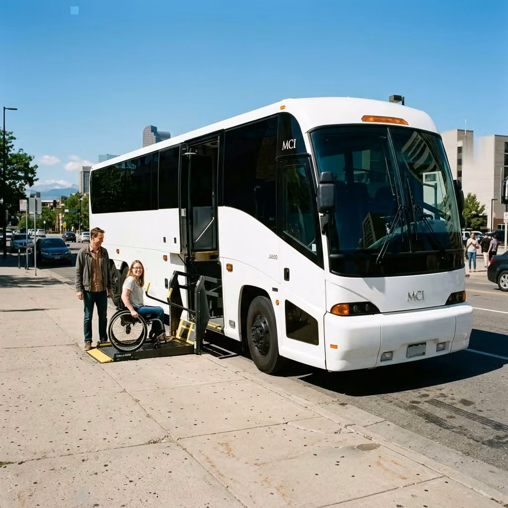 lagrange 56 passenger charter bus wheelchair lift