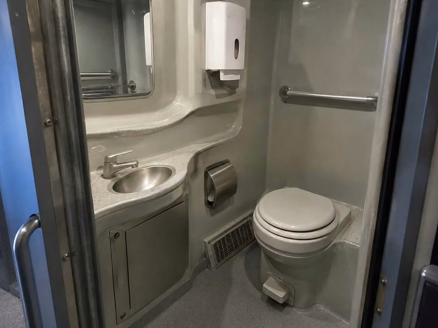 lagrange charter bus onboard restroom