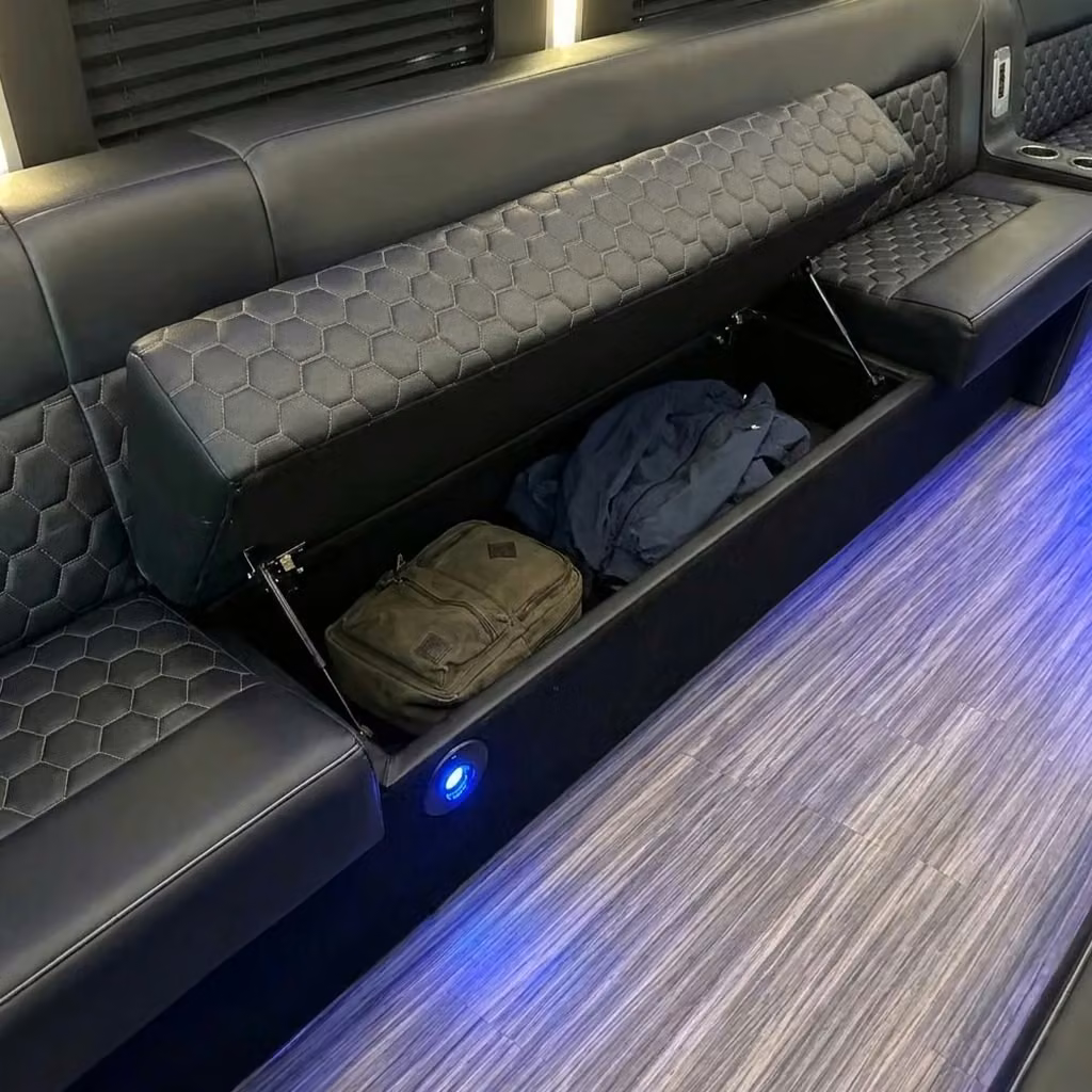 lagrange party bus under seat storage