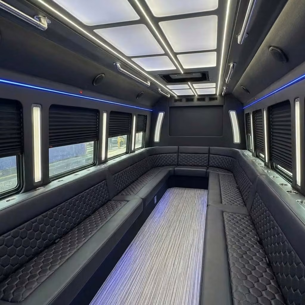 lagrange party bus wraparound seating