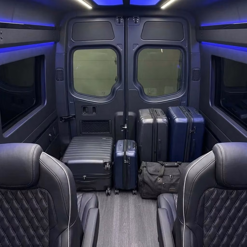 lagrange sprinter van rental with driver luggage area