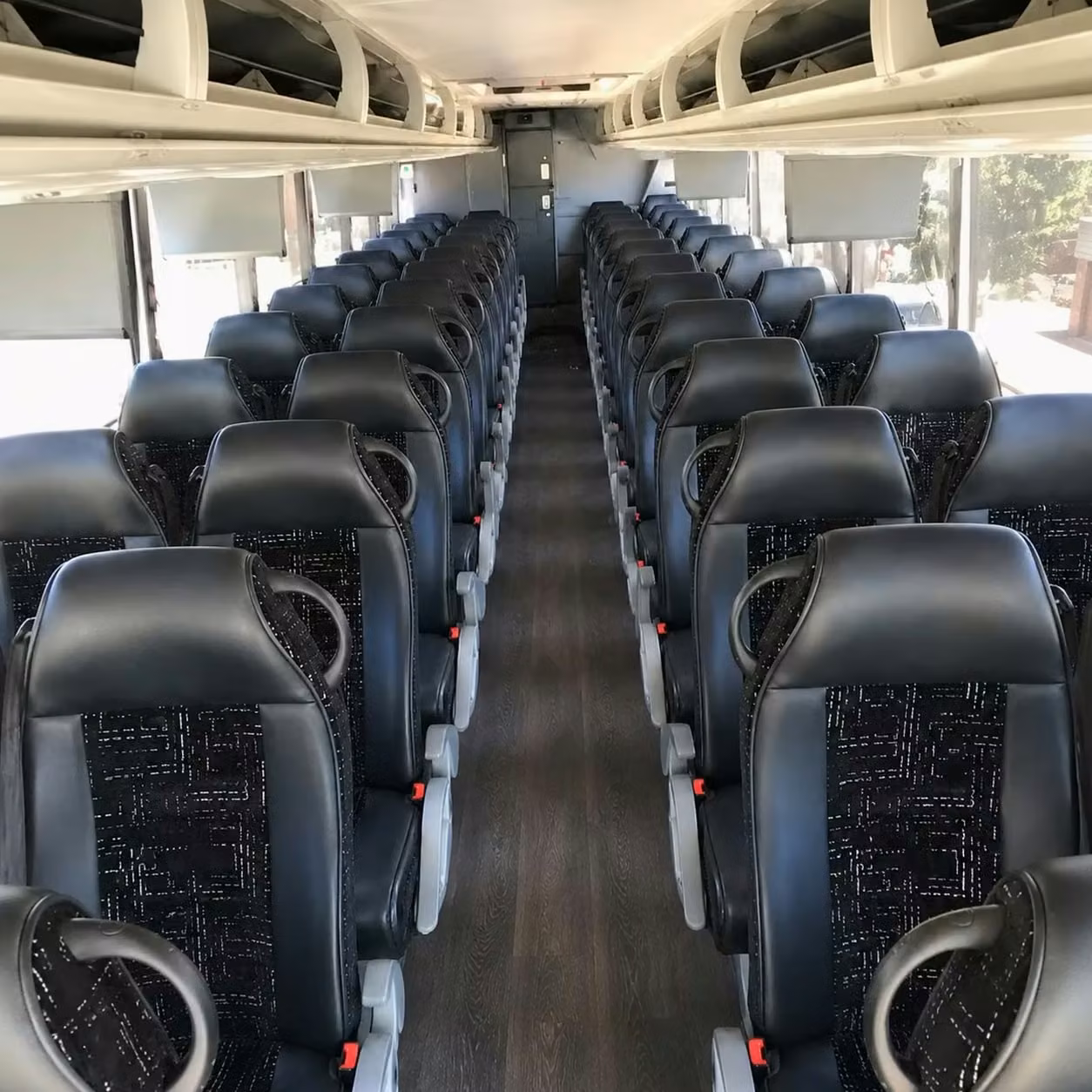 56 passenger charter bus interior